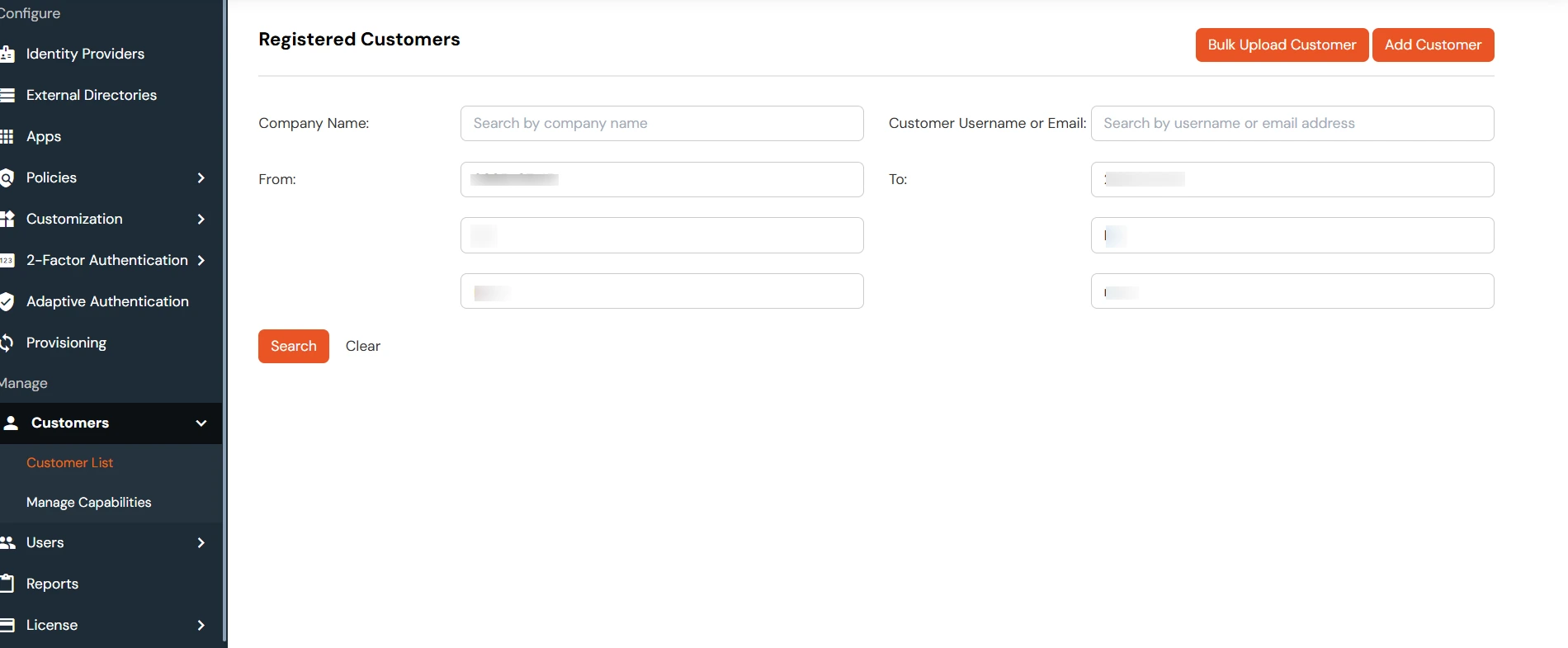 miniOrange Identity Platform Partner Portal Handbook: Dashboard applications