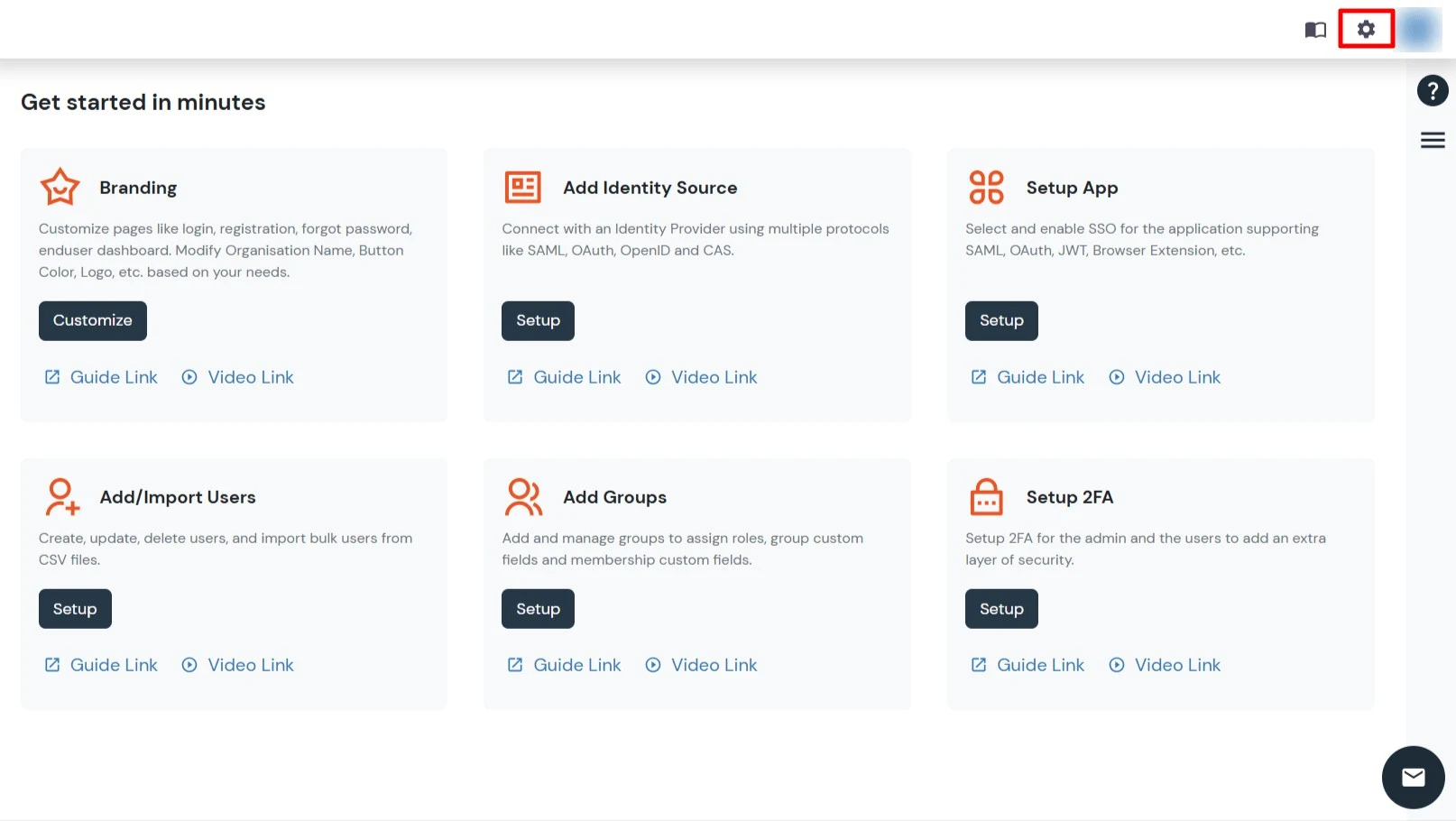 miniOrange Admin Handbook: Dashboard