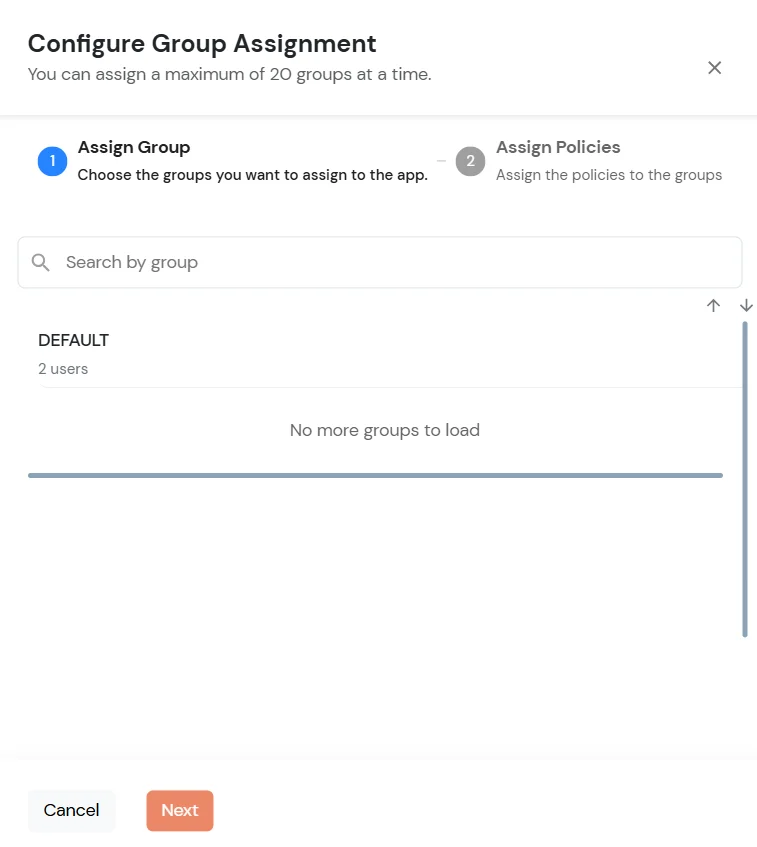 miniOrange Identity Platform Partner Portal Handbook: Super Admin group assignment without Add New Group