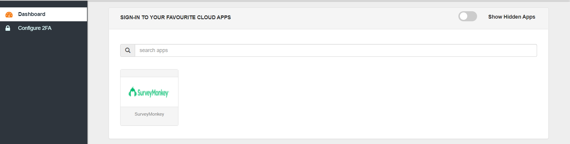 SurveyMonkey Single Sign-On (SSO) manage apps