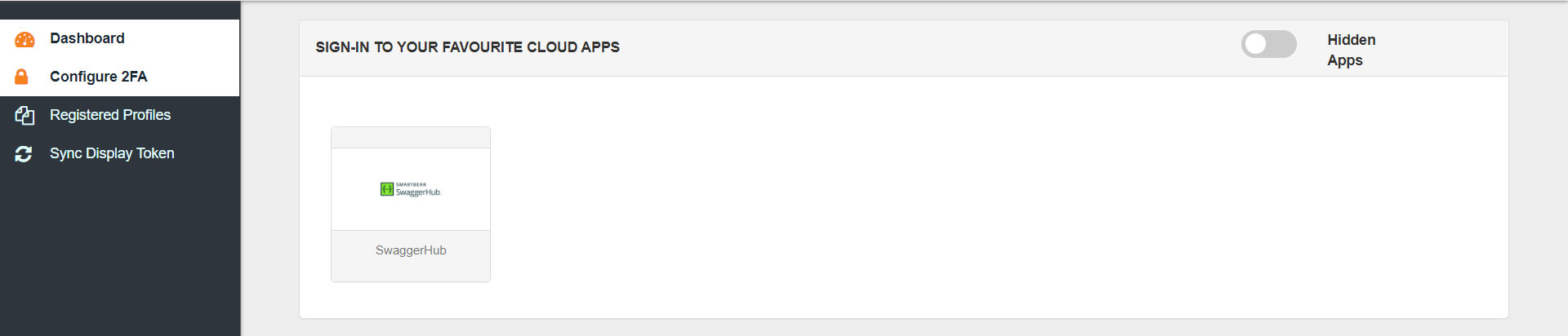 SwaggerHub Single Sign-On (SSO) manage apps