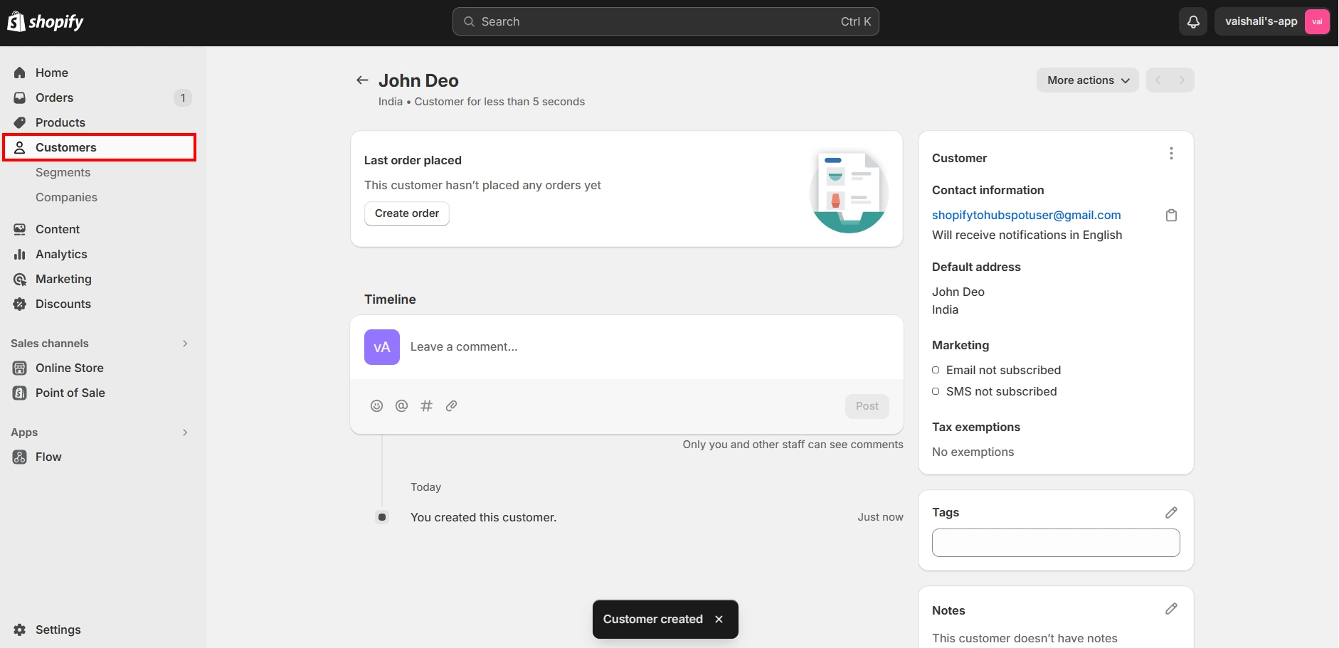HubSpot Shopify Integration
