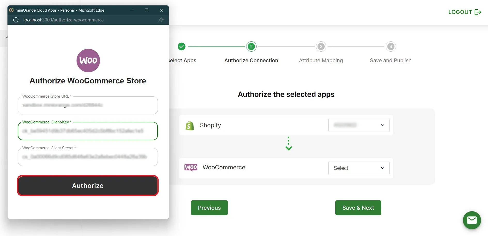 Shopify WooCommerce Integration - authorize WooCommerce store