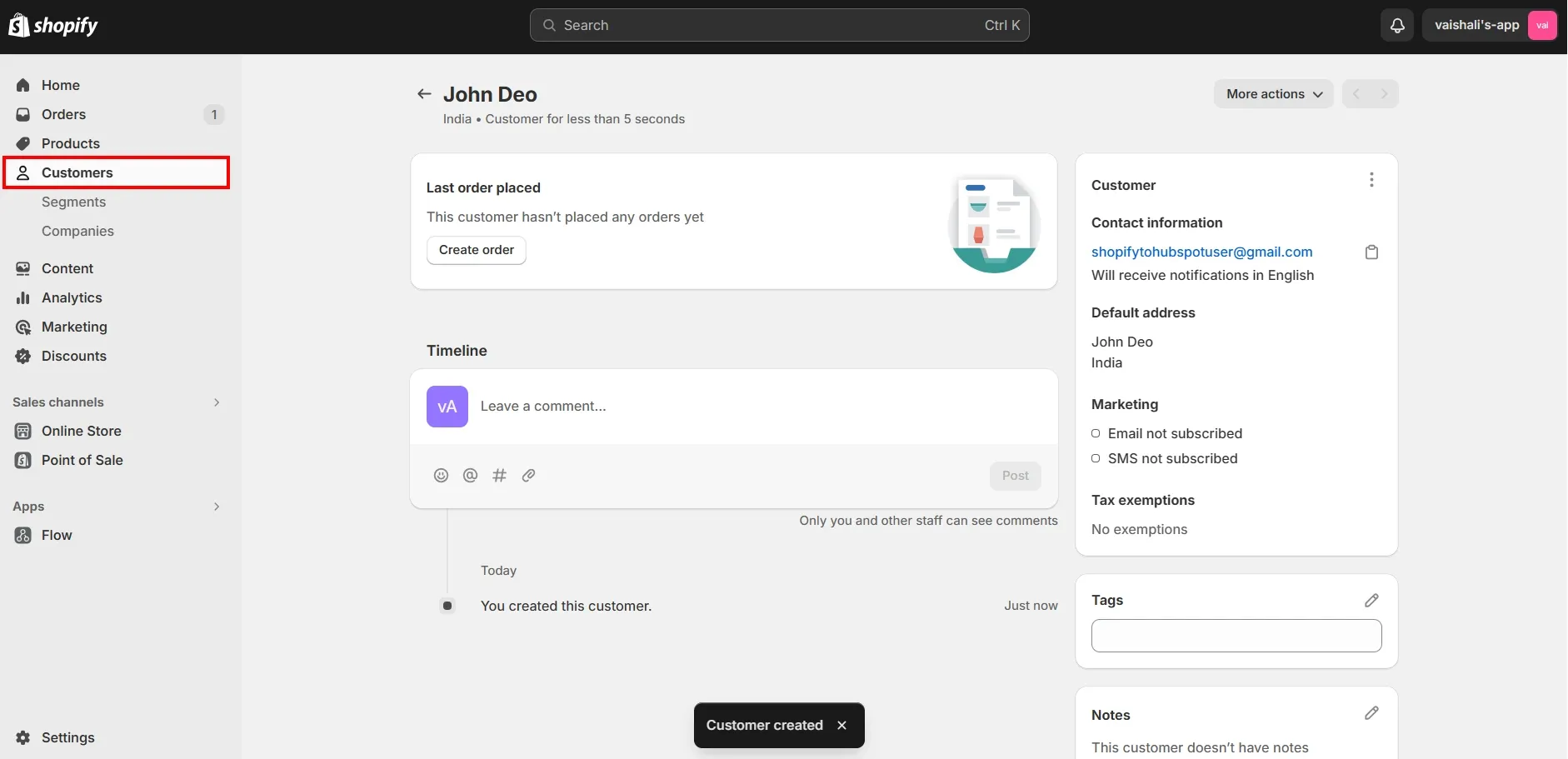 Shopify WooCommerce Integration - create user