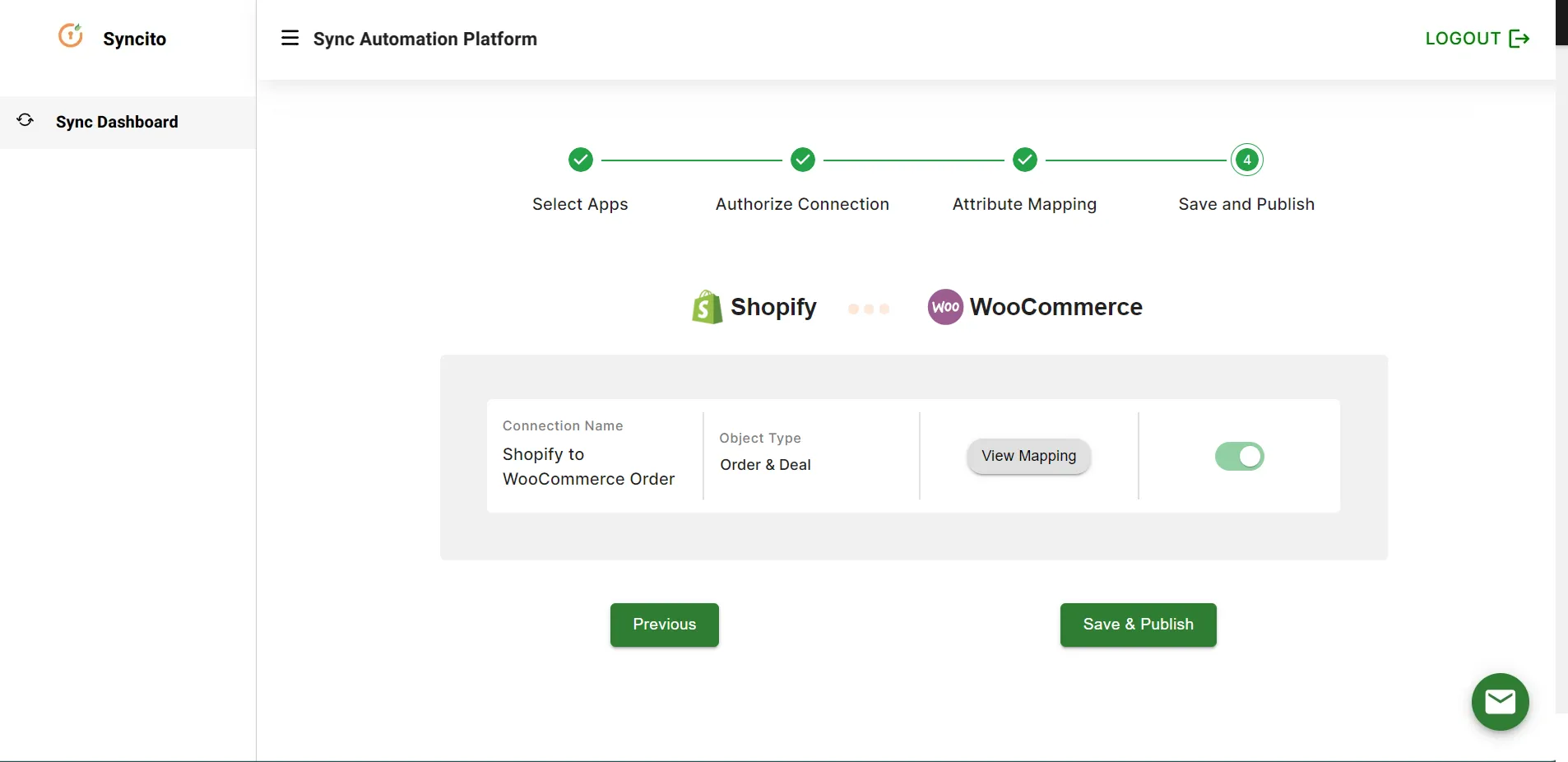 Shopify WooCommerce Integration - order save & publish
