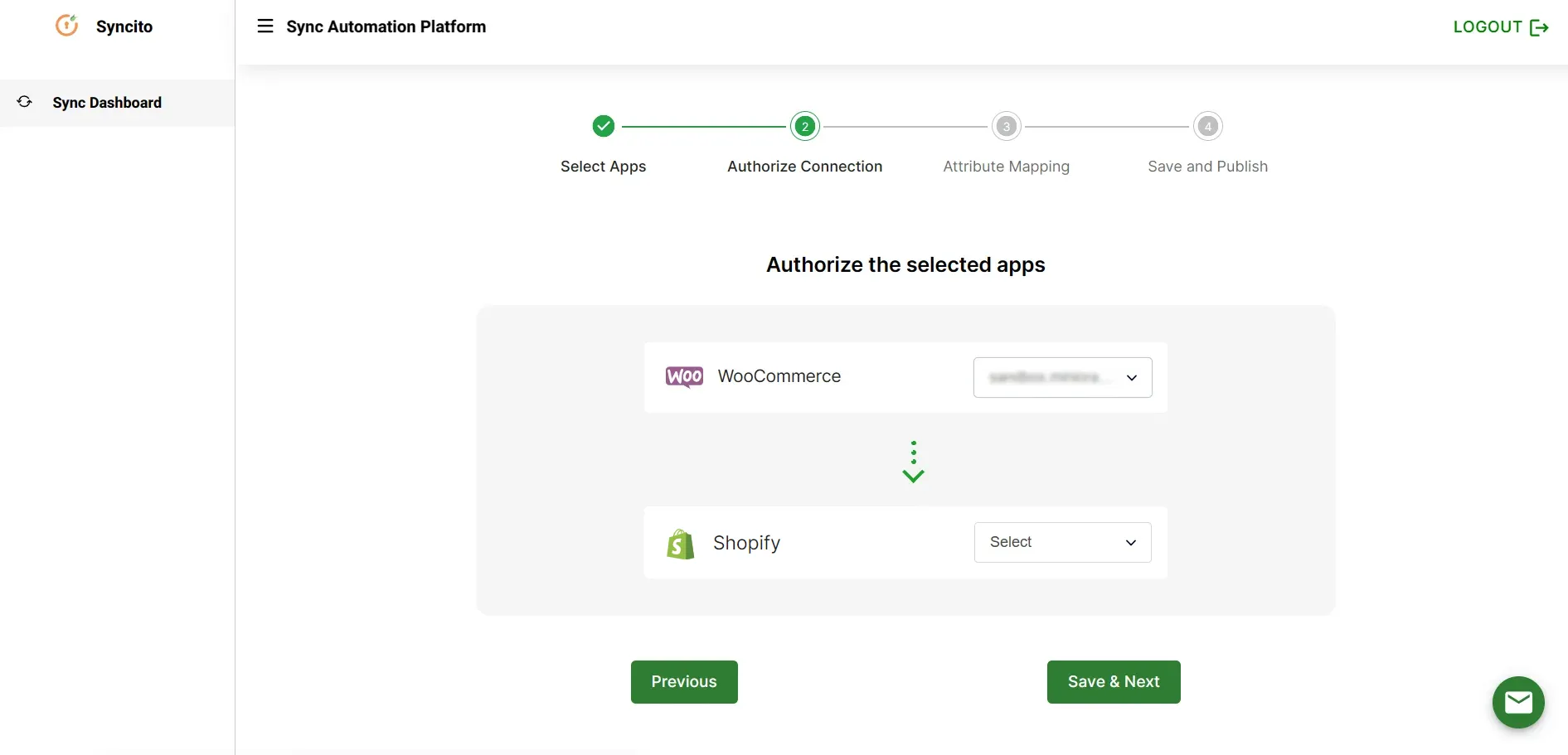 Shopify WooCommerce Integration - store authorized