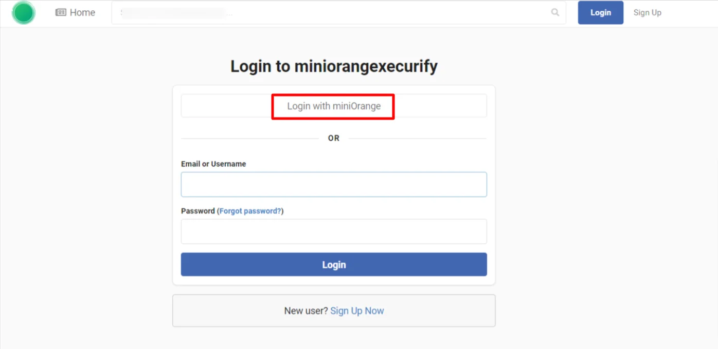 Single Sign-On (sso)for Tribe miniorange login button