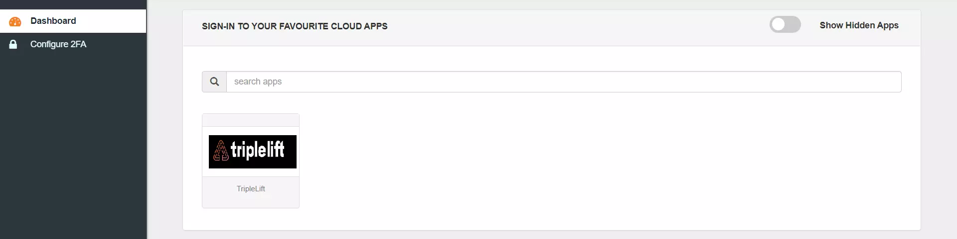 TripleLift Single Sign-On (SSO) manage apps