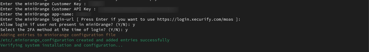 Two-factor Authentication for Linux SSH configured successfully