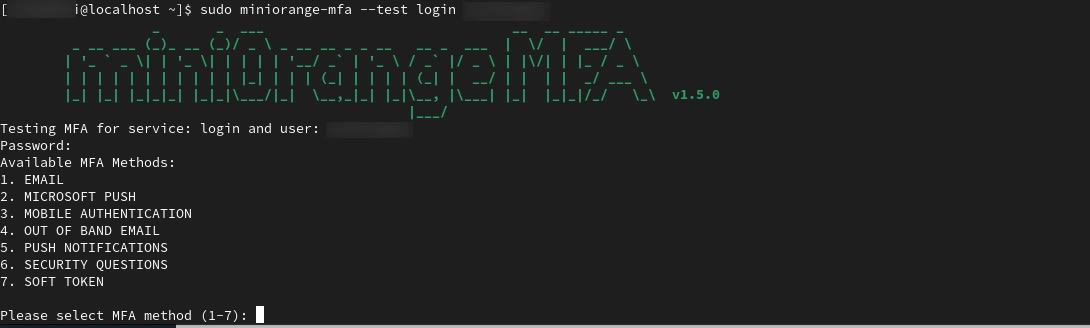 Testing final configuration of Two-factor Authentication