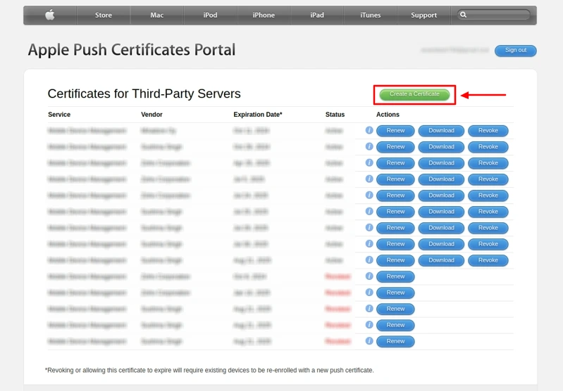 Android Enterprise Register dashboard
