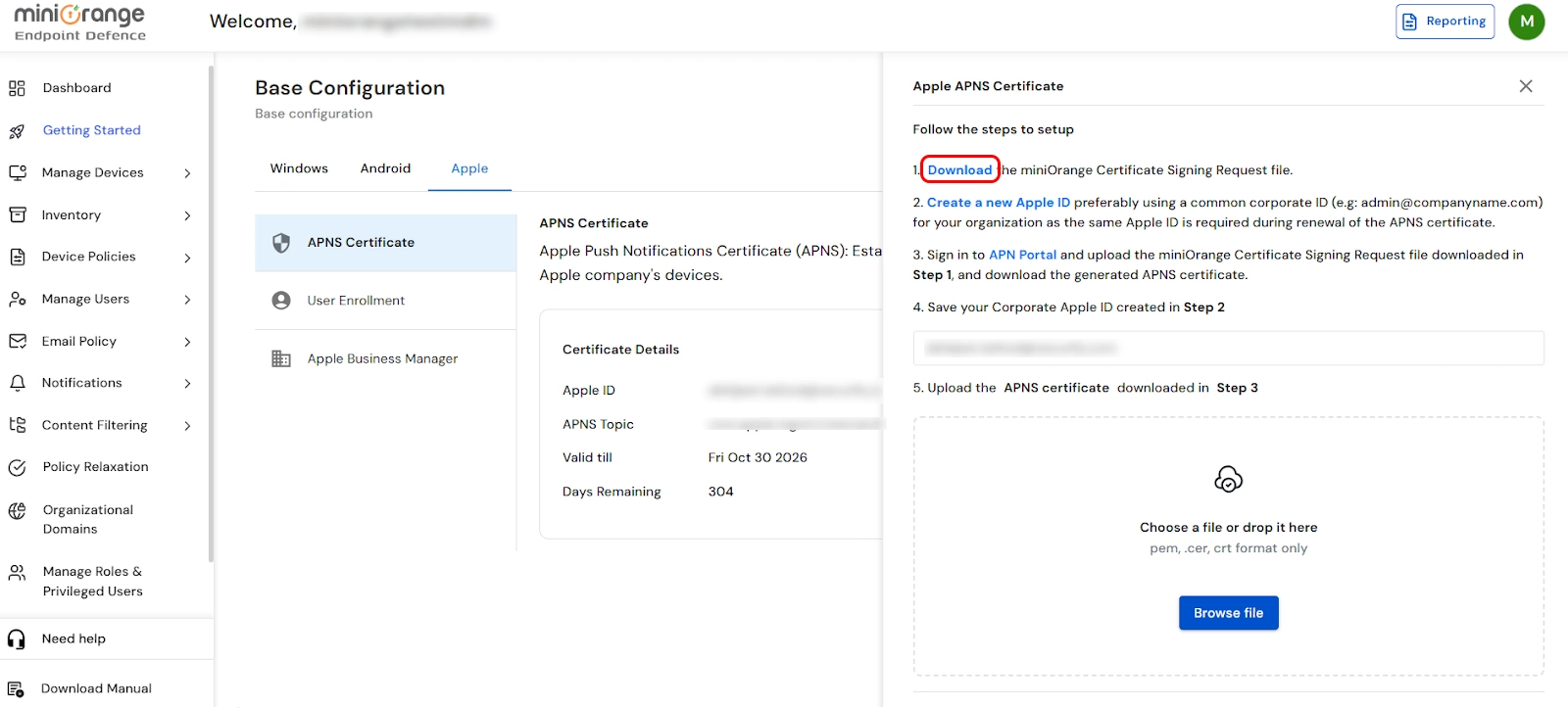 Renew APNs certificate -Go to apple enrollment