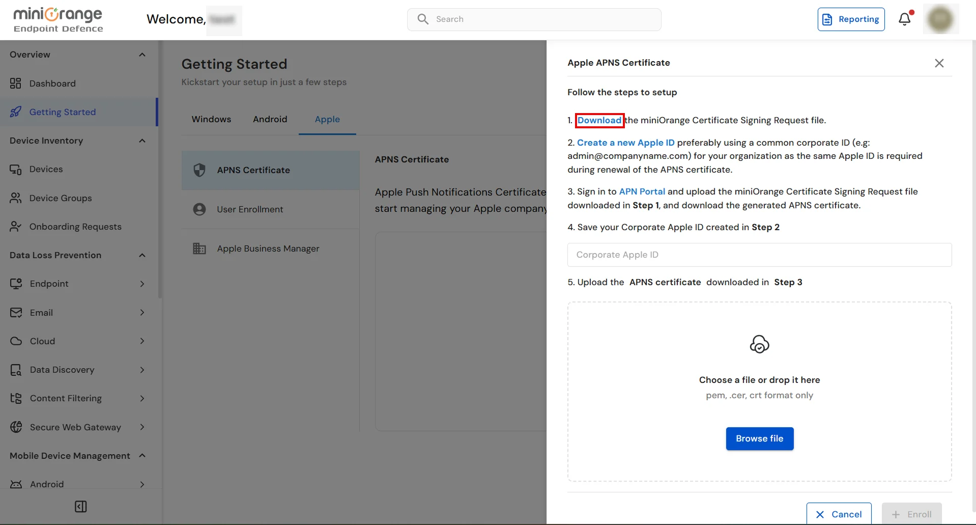 Configure Apple APNs Certificate