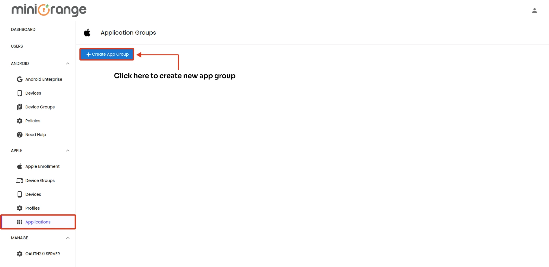 Create Application Group iOS MDM