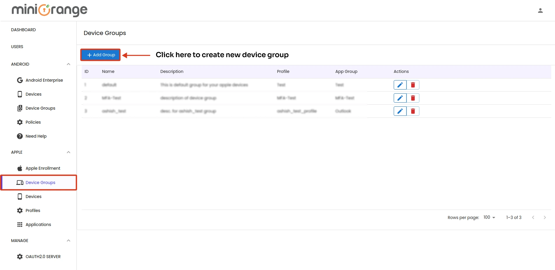 Apple Device Groups for iOS