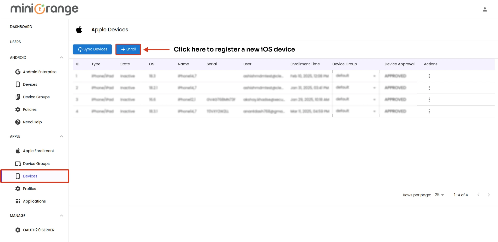 Enroll New iOS Device MDM Solution