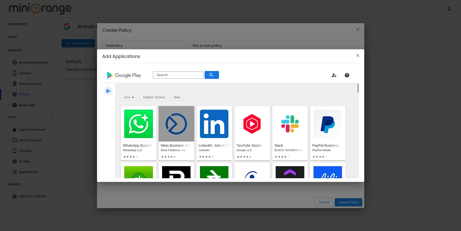 google managed playstore Details