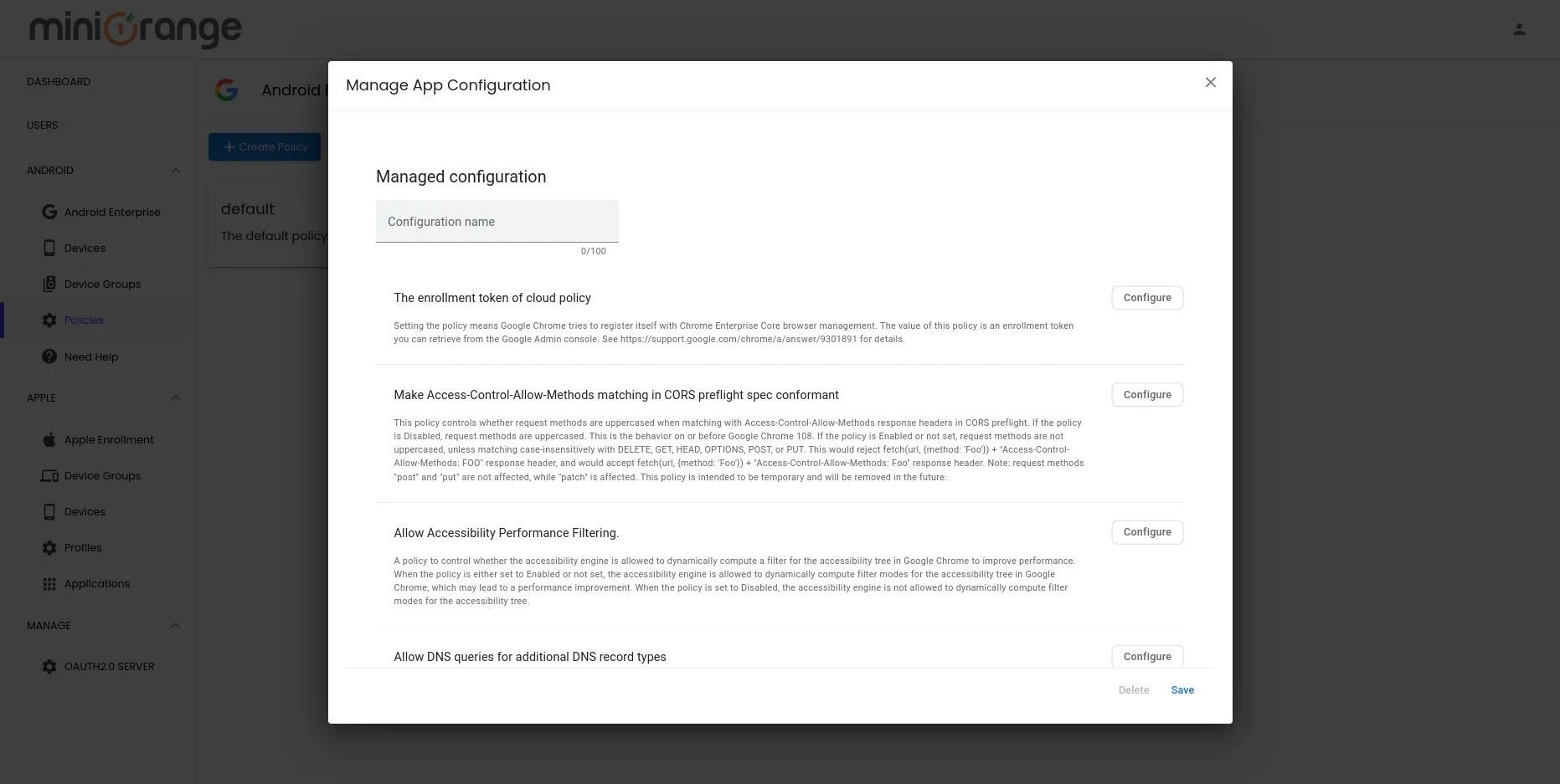 Enroll Android Devices into MDM-application added