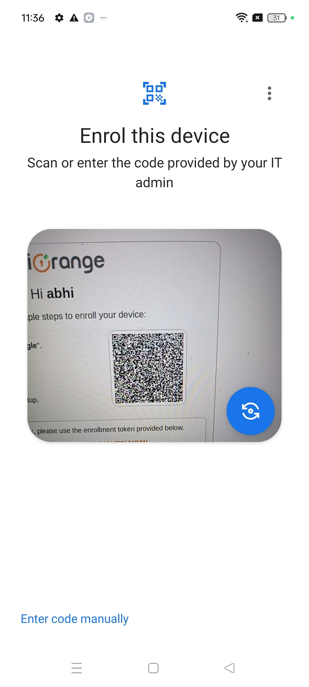 Enroll Android Devices into MDM- scan qr code