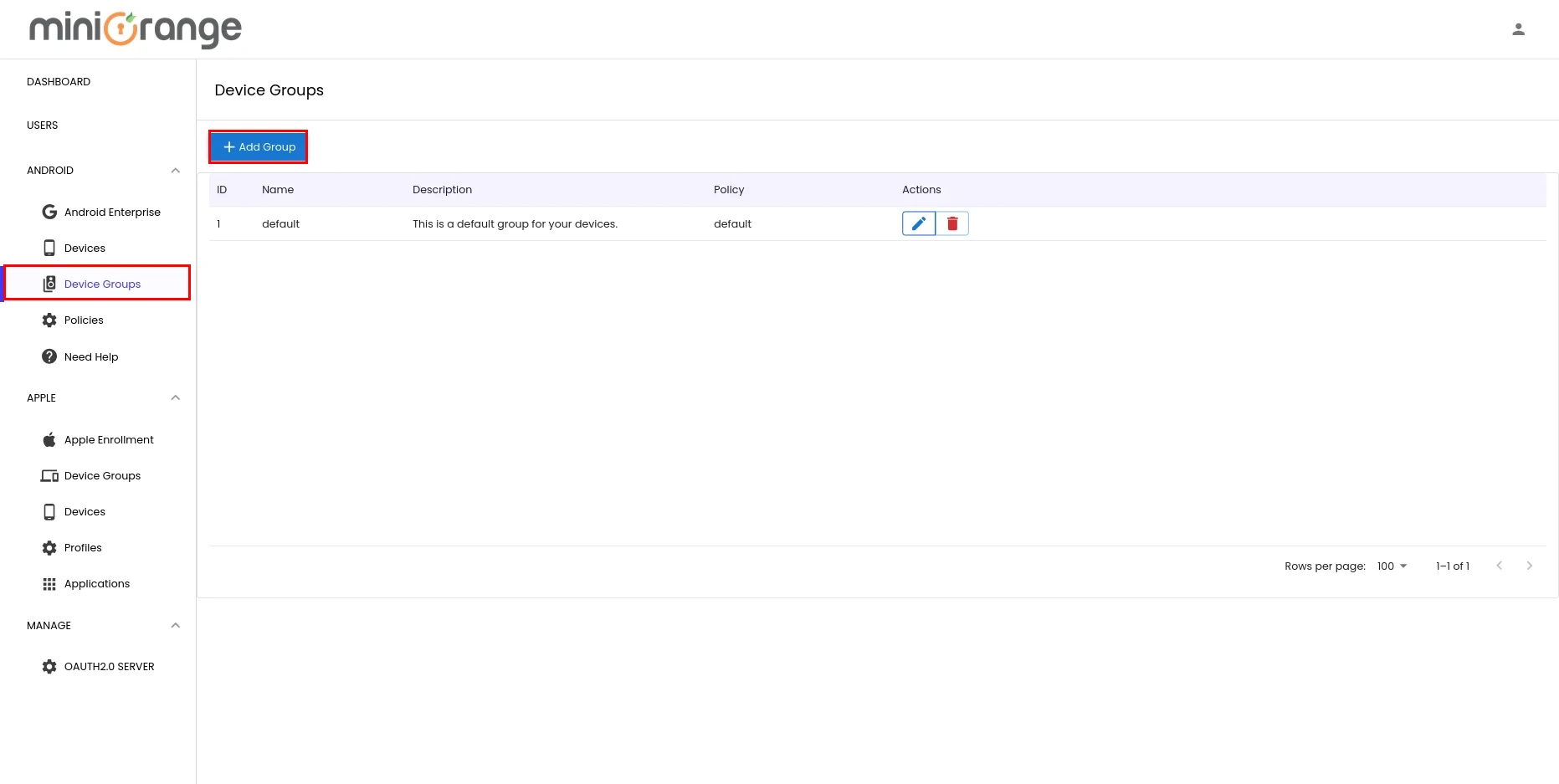 Add Device Groups for Android MDM