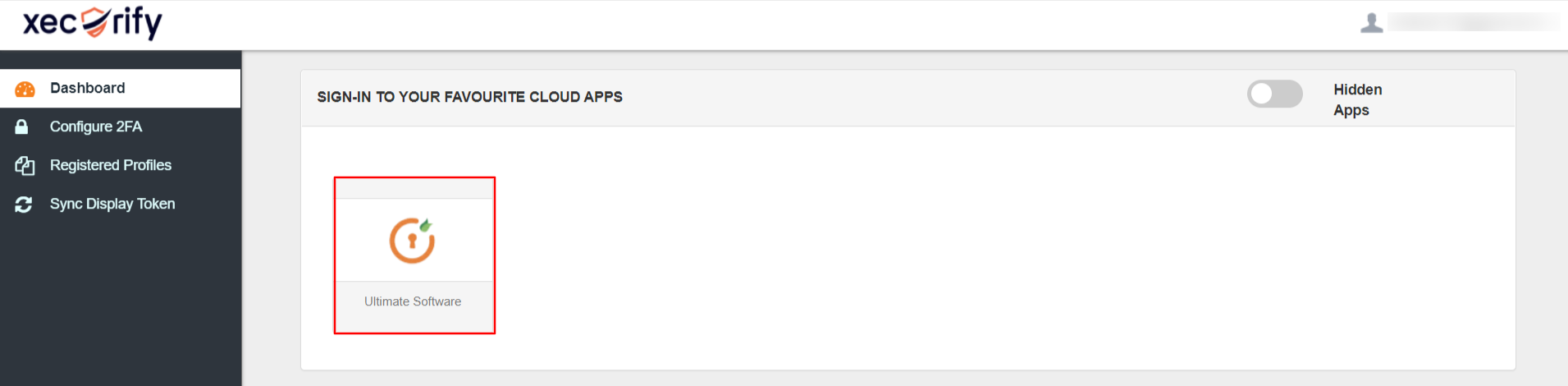 Ultimate Software Single Sign-On (SSO) manage apps