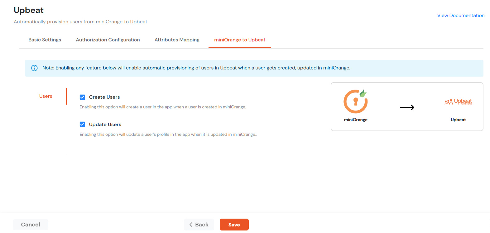 Upbeat Provisioning