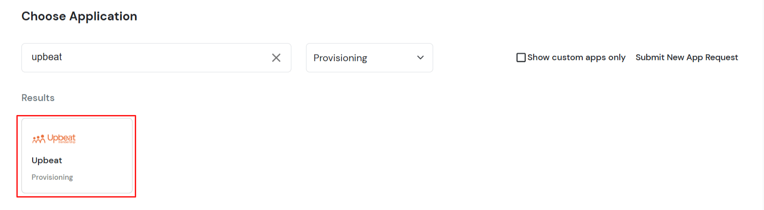 Upbeat Provisioning
