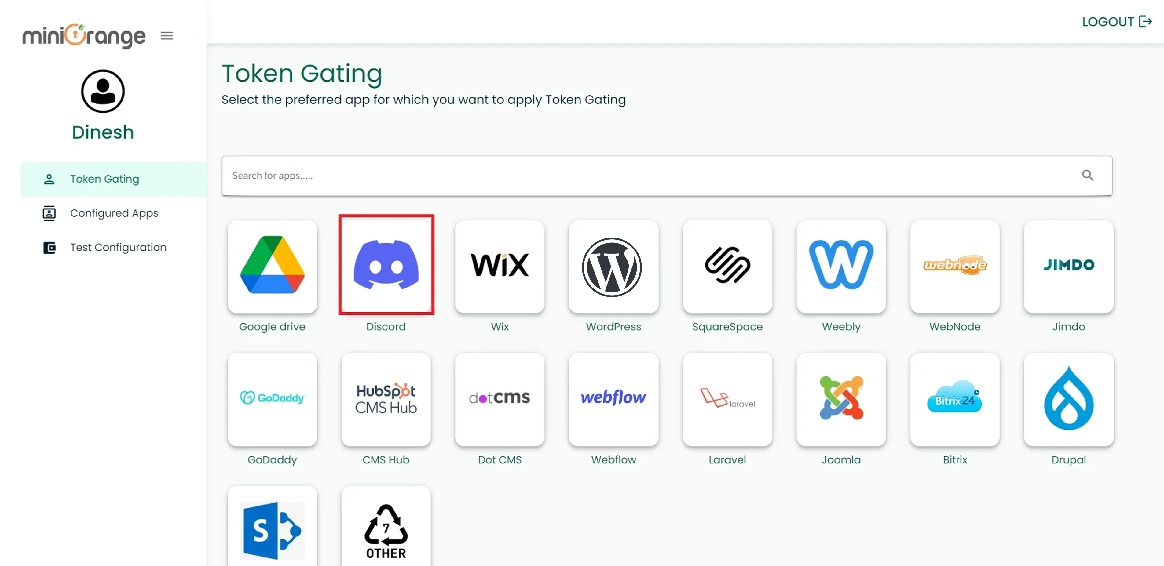 dapp select discord