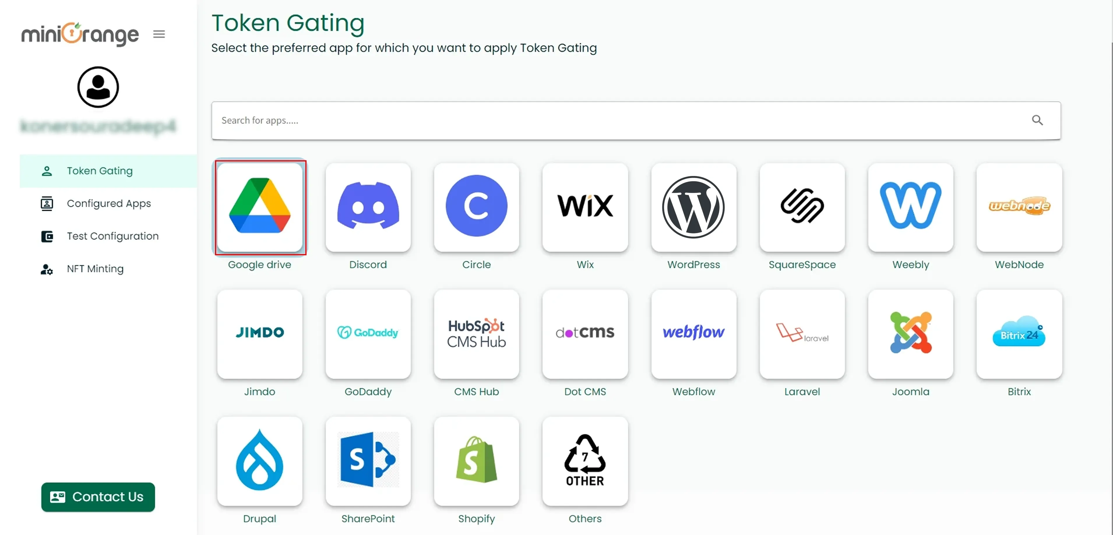 dapp select google drive