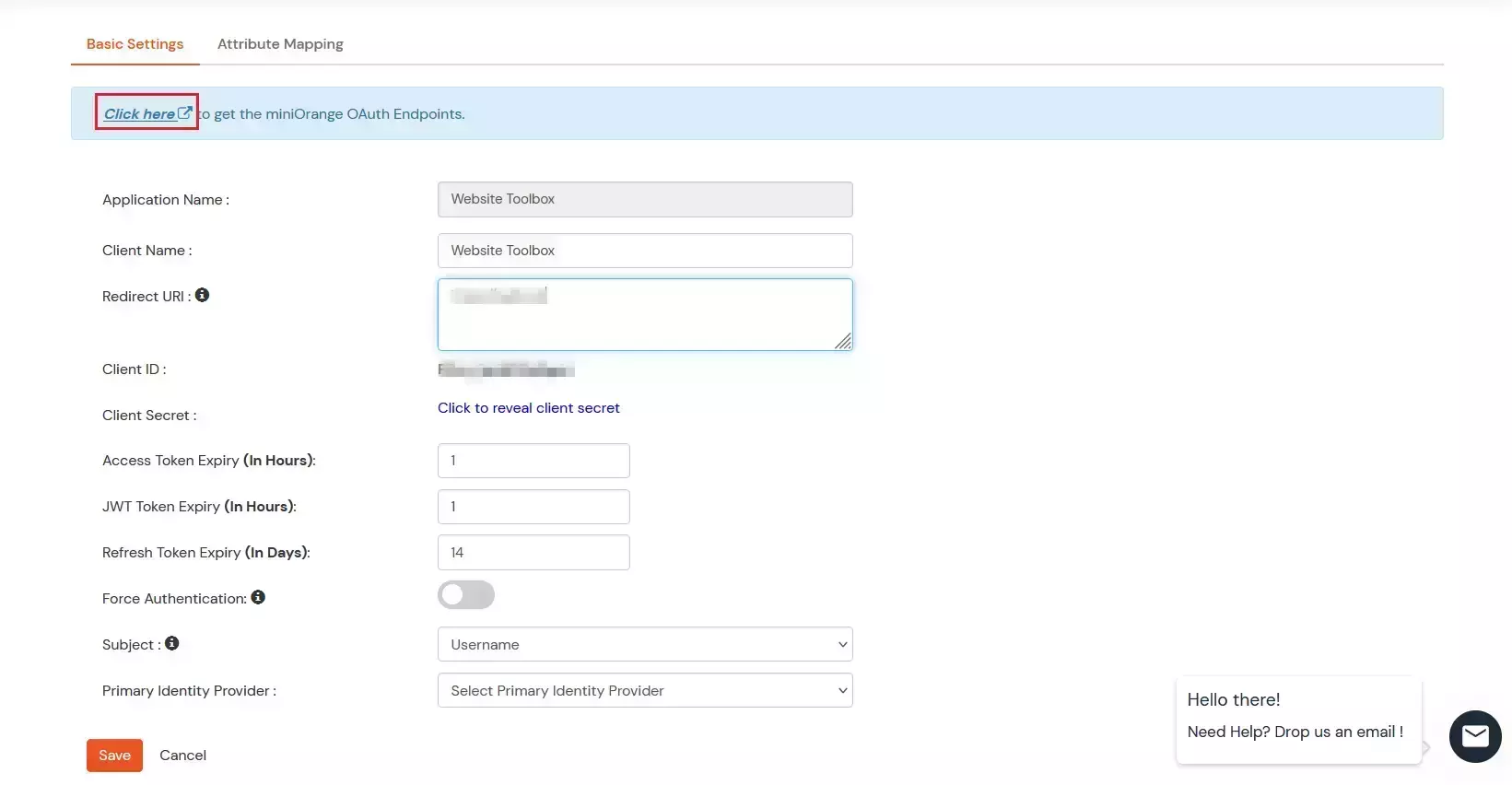 Single Sign-On (sso)for Website Toolbox edit application