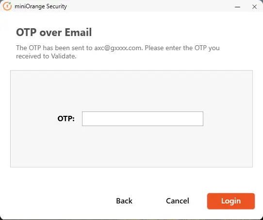 Submit OTP for Windows RDP) 2FA successful connection