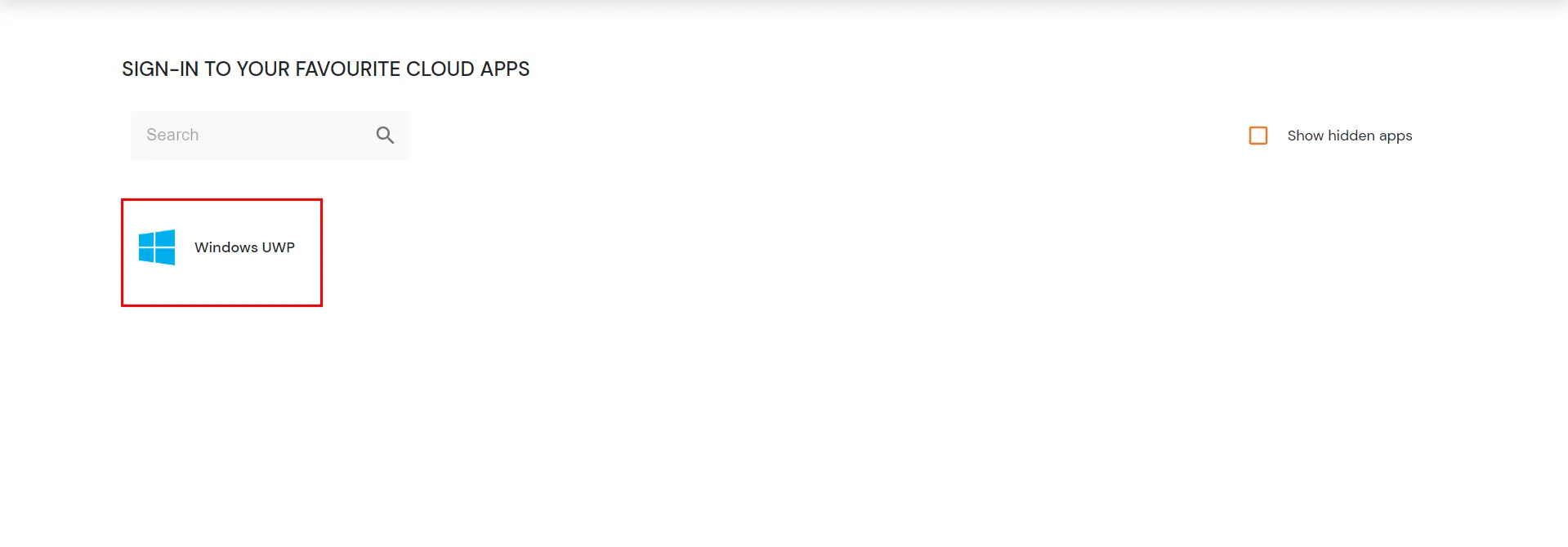 Windows UWP Single Sign-On (SSO) manage apps