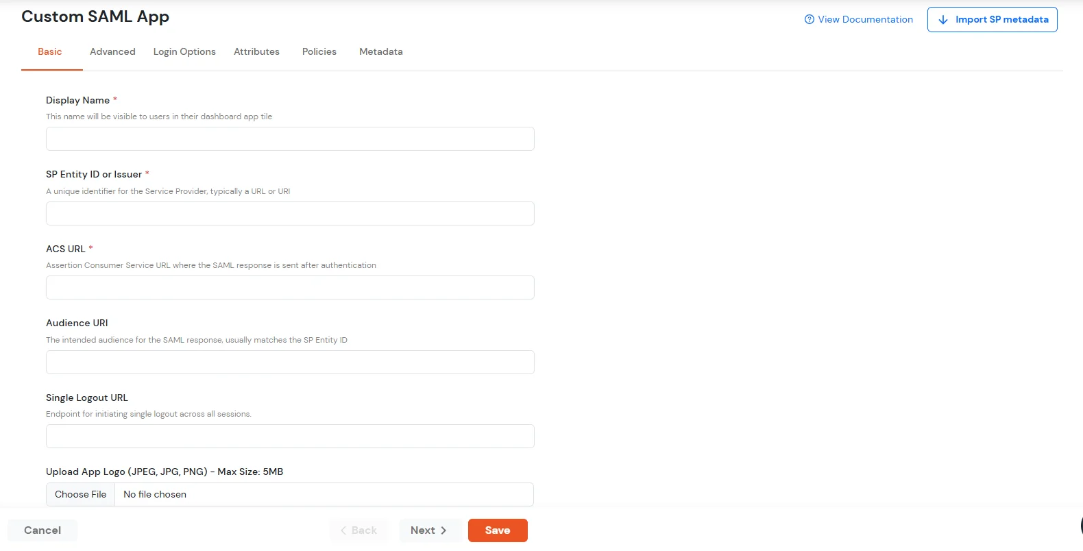Workday Configure SSO settings submit SP Entity ID, ACS URL and Single Logout URL