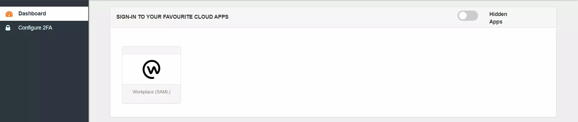 workplace Single Sign-On (SSO) manage apps