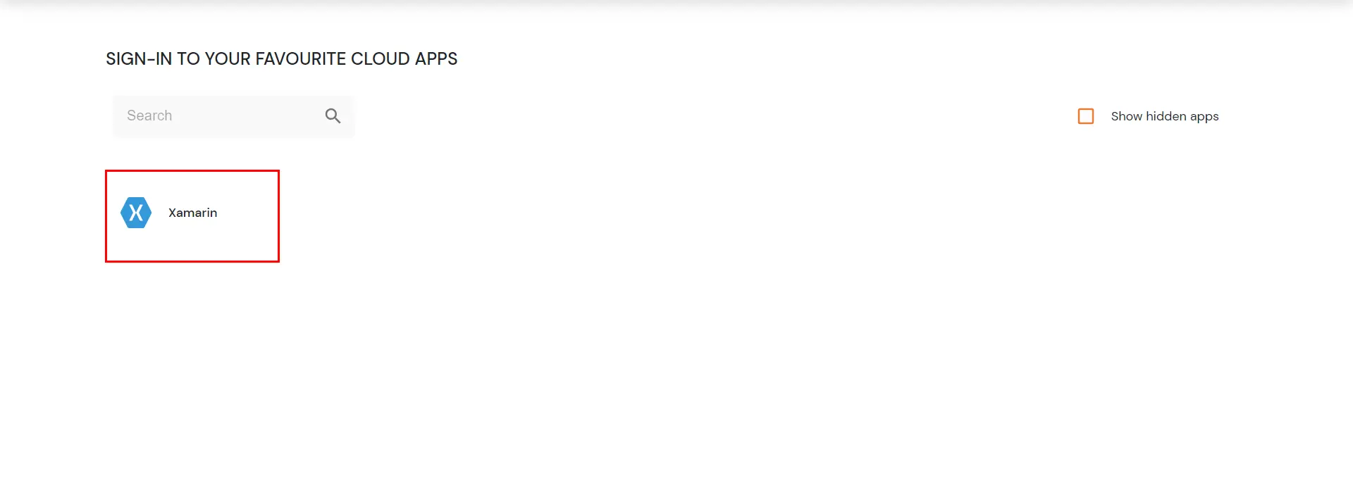 Xamarin Single Sign-On (SSO) manage apps