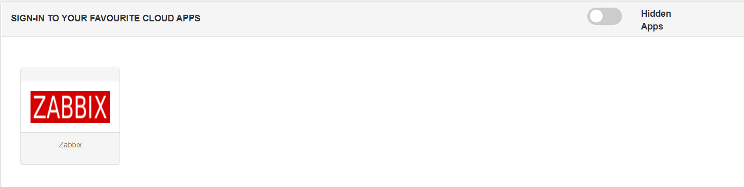 Zabbix Single Sign-On (SSO) manage apps
