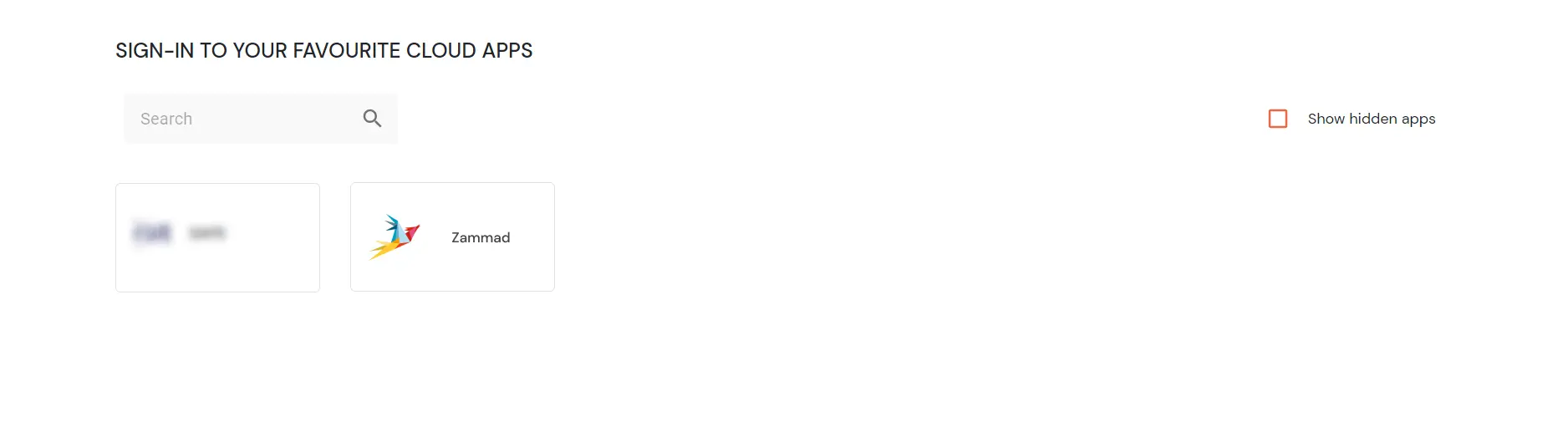 Zammad Single Sign-On (SSO) manage apps