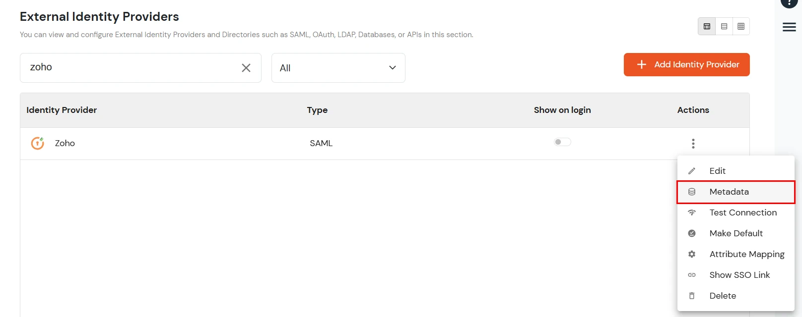 Zoho Single Sign-On (SSO) verify configuration