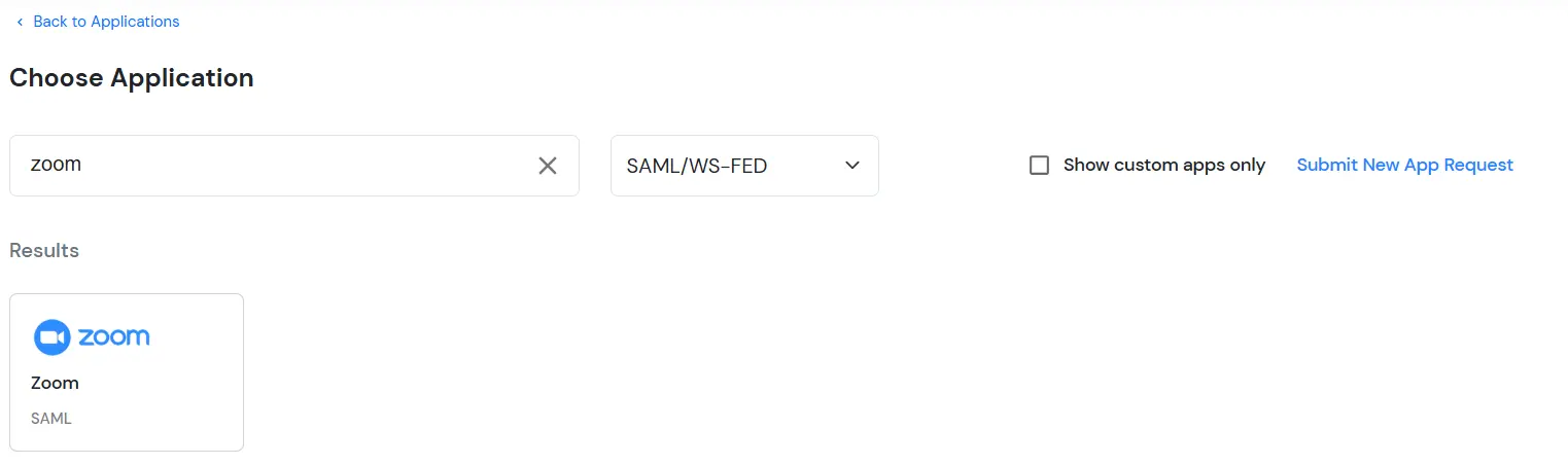 Zoom Single Sign-On (SSO) manage apps