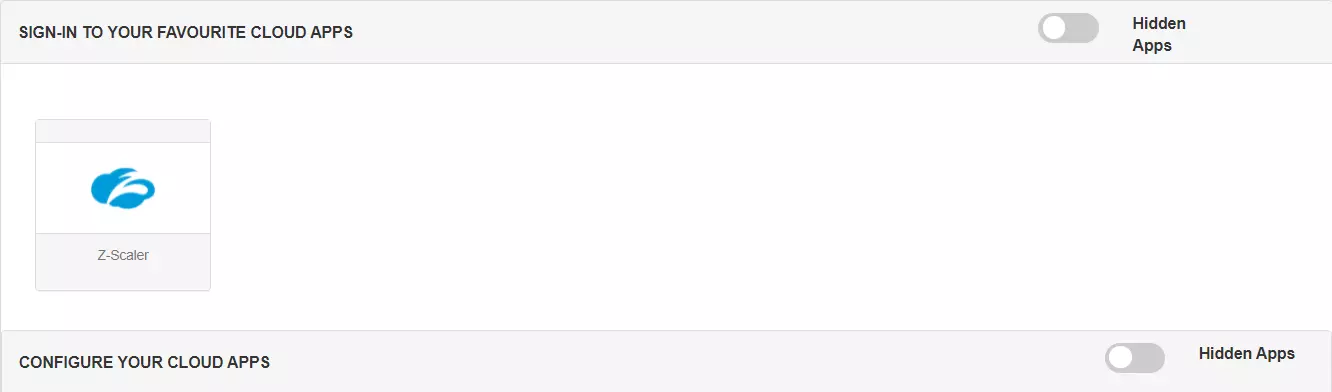 Z-Scaler Single Sign-On (SSO) manage apps
